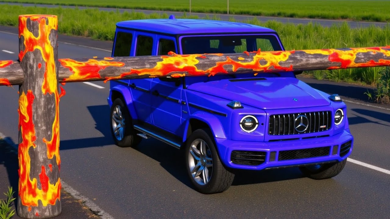 Cars vs Log Traps Challenge #3 in BeamNG Drive!