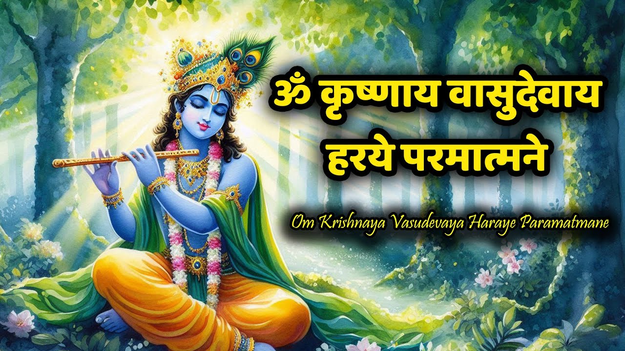 🌿 ॐ कृष्णाय वासुदेवाय  Om Krishnaya Vasudevaya | Most Calming Bhajan | Krishna Mantra for Peace