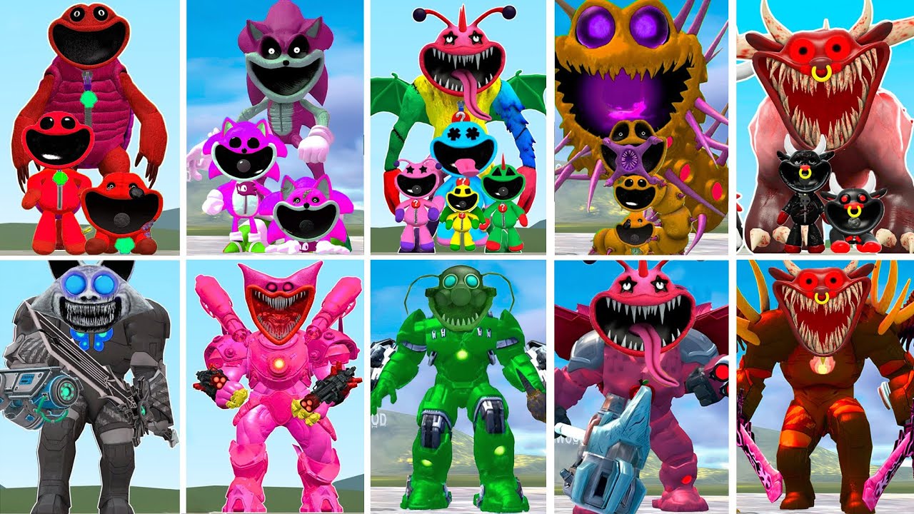 ALL FORGOTTEN SMILING CRITTERS VS ALL MECHATITAN FAMILY - POPPY PLAYTIME CHAPTER 4 In Garry's Mod!