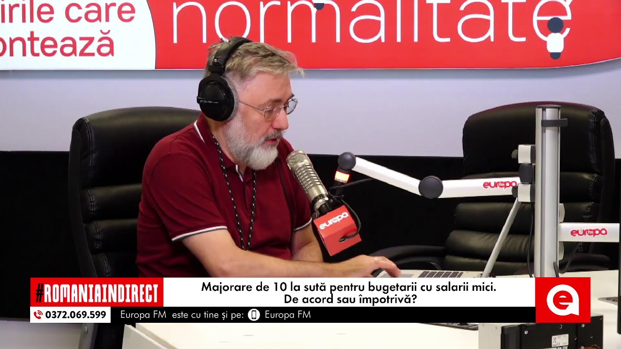 România în Direct: Majorare de 10 la sută pentru bugetarii cu salarii mici. De acord sau împotrivă?