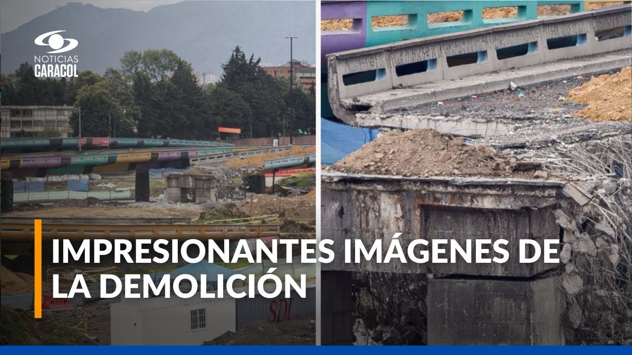 Video de la implosi&oacute;n de los puentes en las Am&eacute;ricas con calle 13 en Puente Aranda, Bogot&aacute;