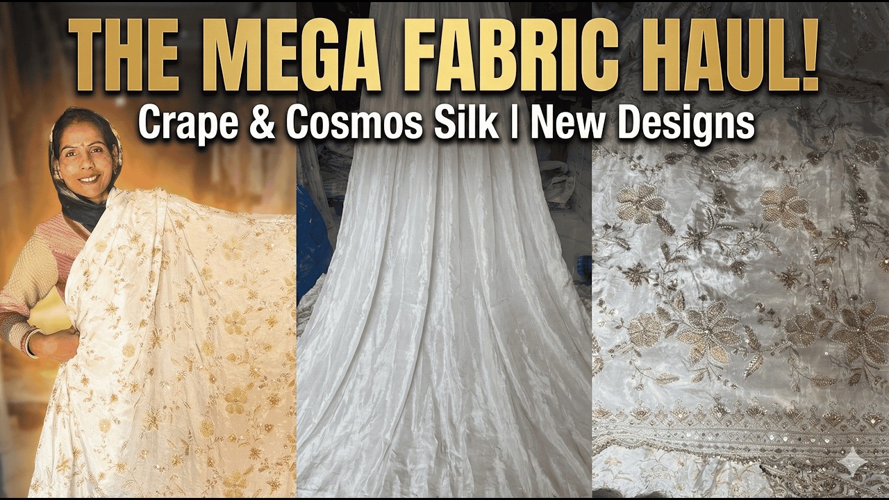 Katran Market Latest Collection: Designer Dyeable Crape & Cosmos Silk Fabric | Shop No. 87