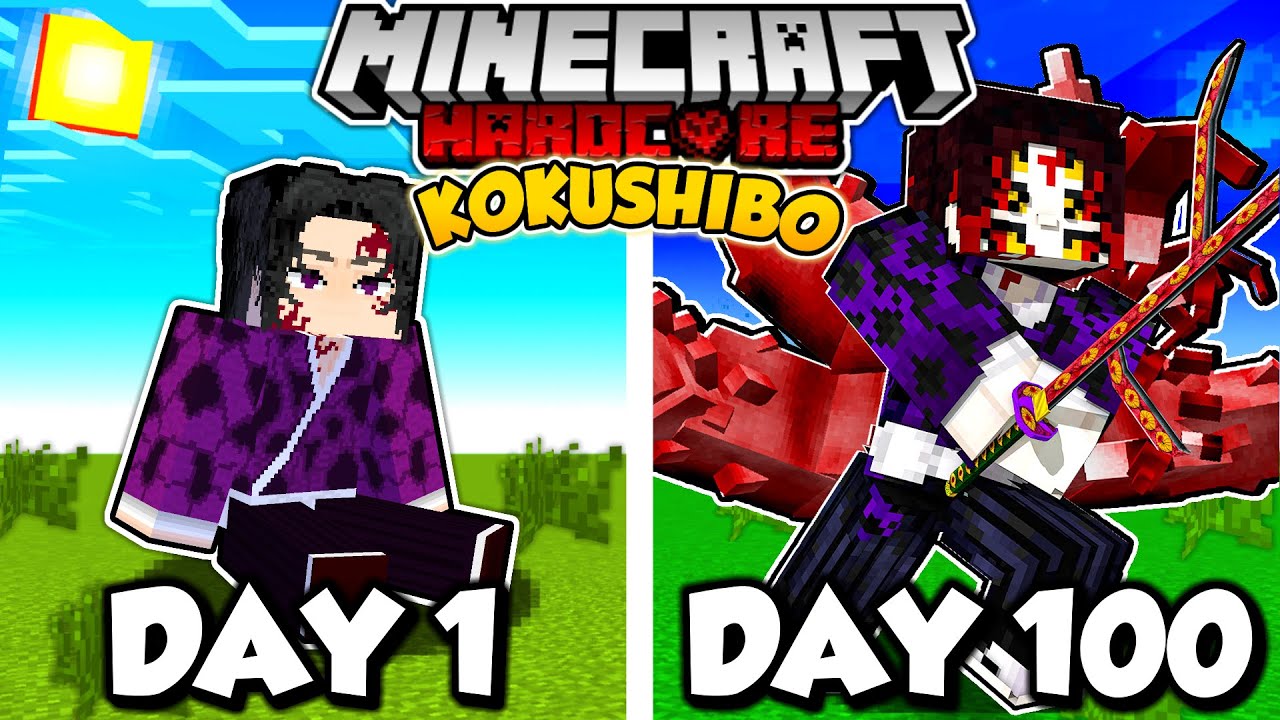 I Survived 100 DAYS as KOKUSHIBO in Demon Slayer Minecraft!