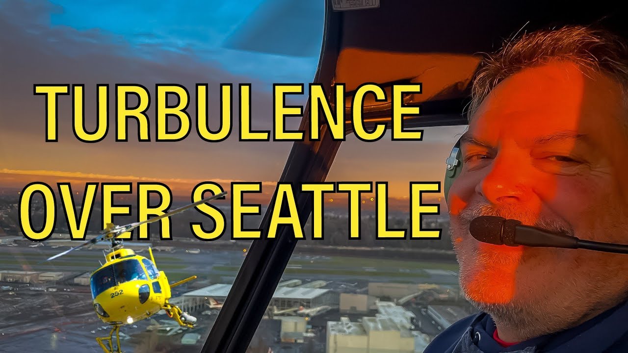 Turbulent Skies Over Seattle 🌧️ | Helicopter Flight Through Rain, Wind & ATC Chaos!  #pilotlife