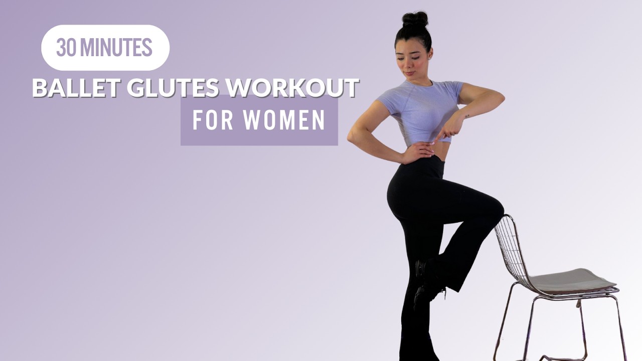 30 MIN BALLET GLUTES WORKOUT FOR WOMEN AT HOME | No Equipment