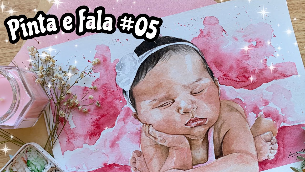 PINTA E FALA #05 | pintando uma BEBÊ com AQUARELA