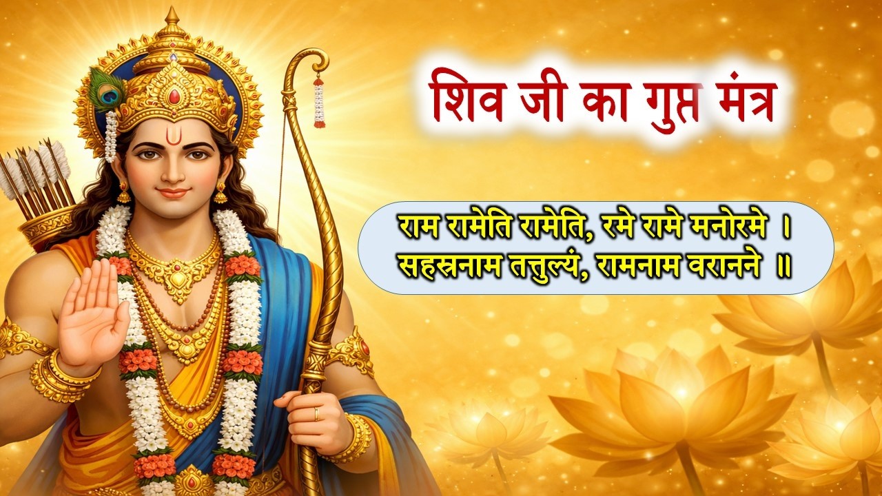 🙏 एक बार सुन लें राम रामेति रामेति | Ram Rameti Rameti Mantra | 1000 नामों के समान फल |