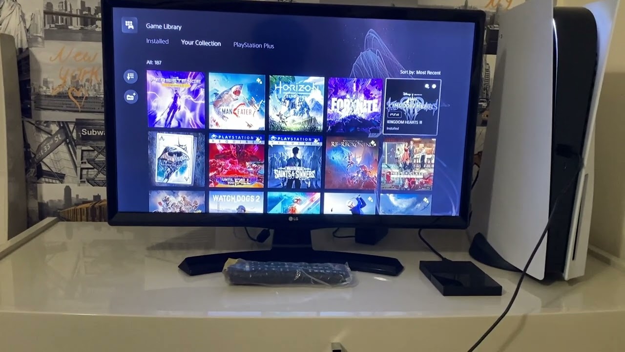 My PS5 games collection on the console library