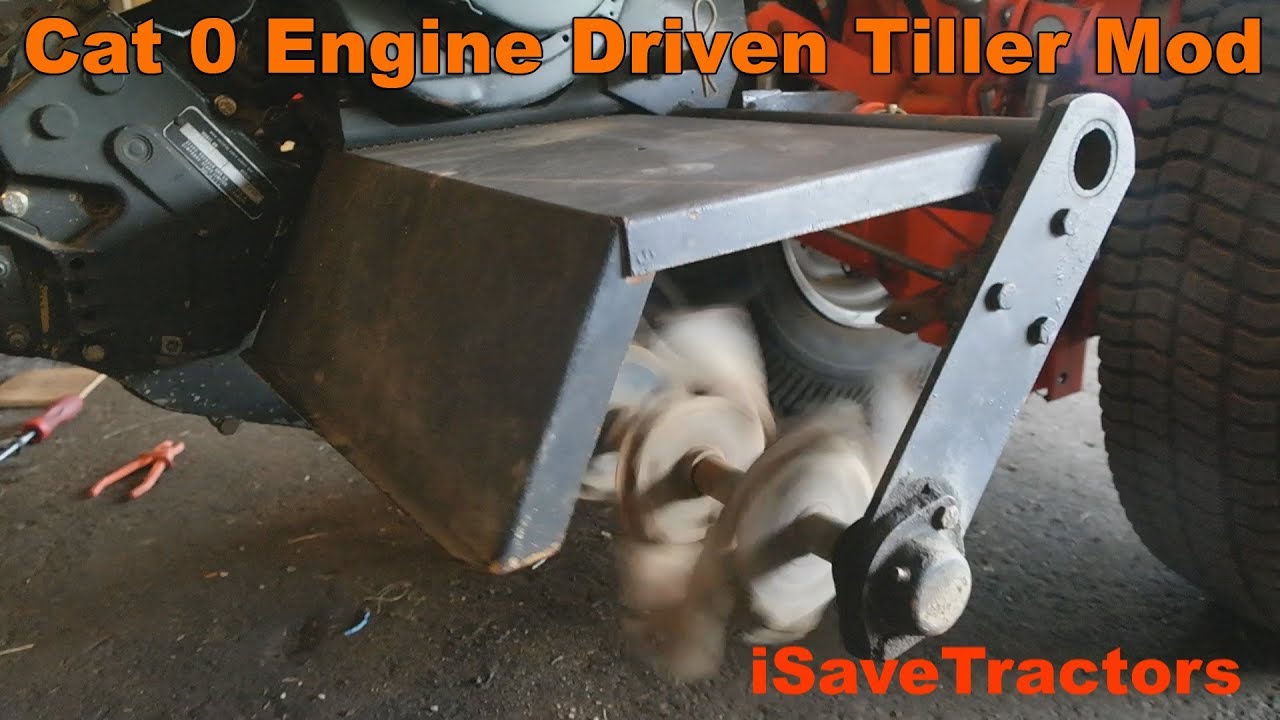 Engine Driven Tiller Mod to Cat 0 3-Point Hitch for Garden Tractor
