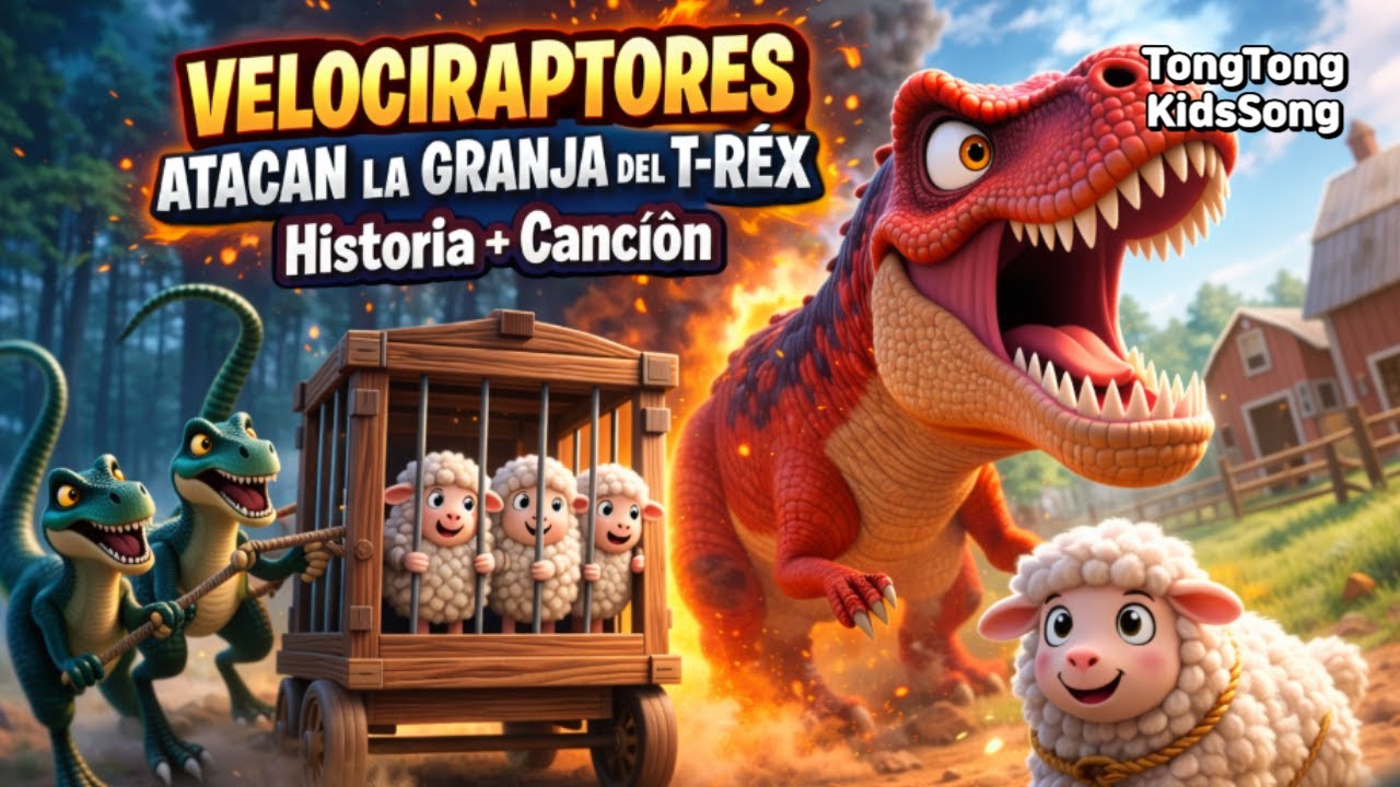 La Gran Misión de Velociraptor🦖Historia Animada + Canción Infantil |  Dinosaurios  |TongTongKidsSong