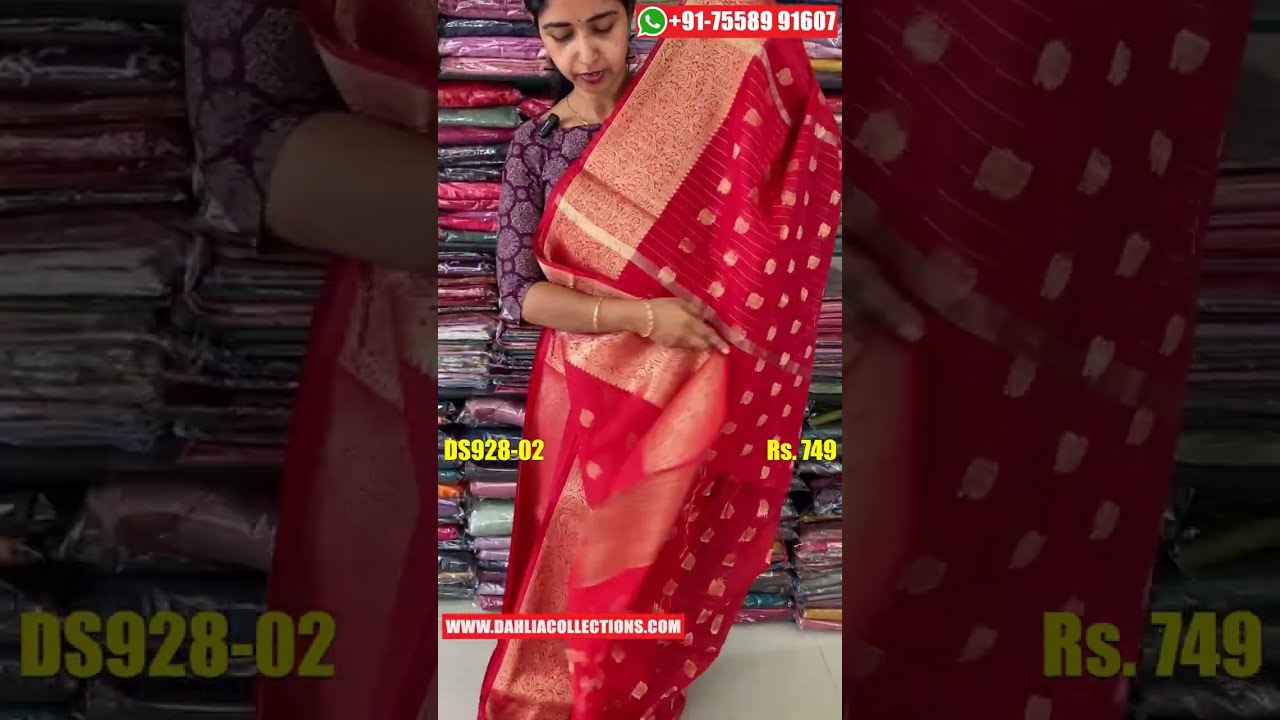 Latest Collection of Beautiful Semi Silk Sarees | Online Saree Shop | DS928
