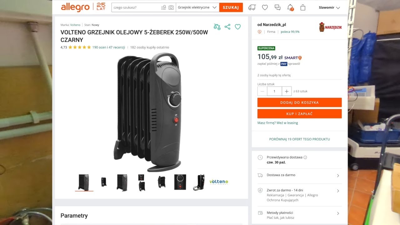 Volteno 5 żeber &ndash; tani i skuteczny grzejnik olejowy do domu i biura