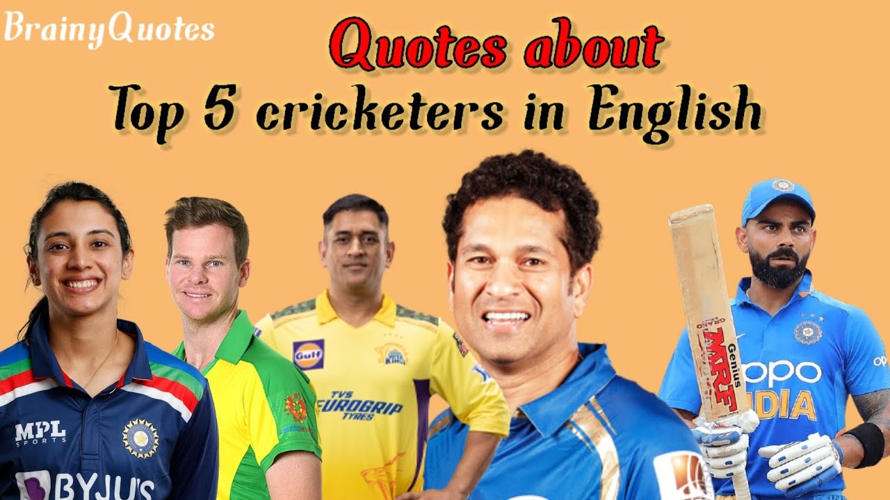 Quotes about Top 5 cricketer's|| If you change your life ||cricket quotes for your dreams |@quotes_official