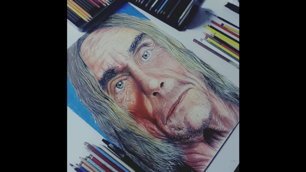 iggy pop realistic drawing / polychromes colors