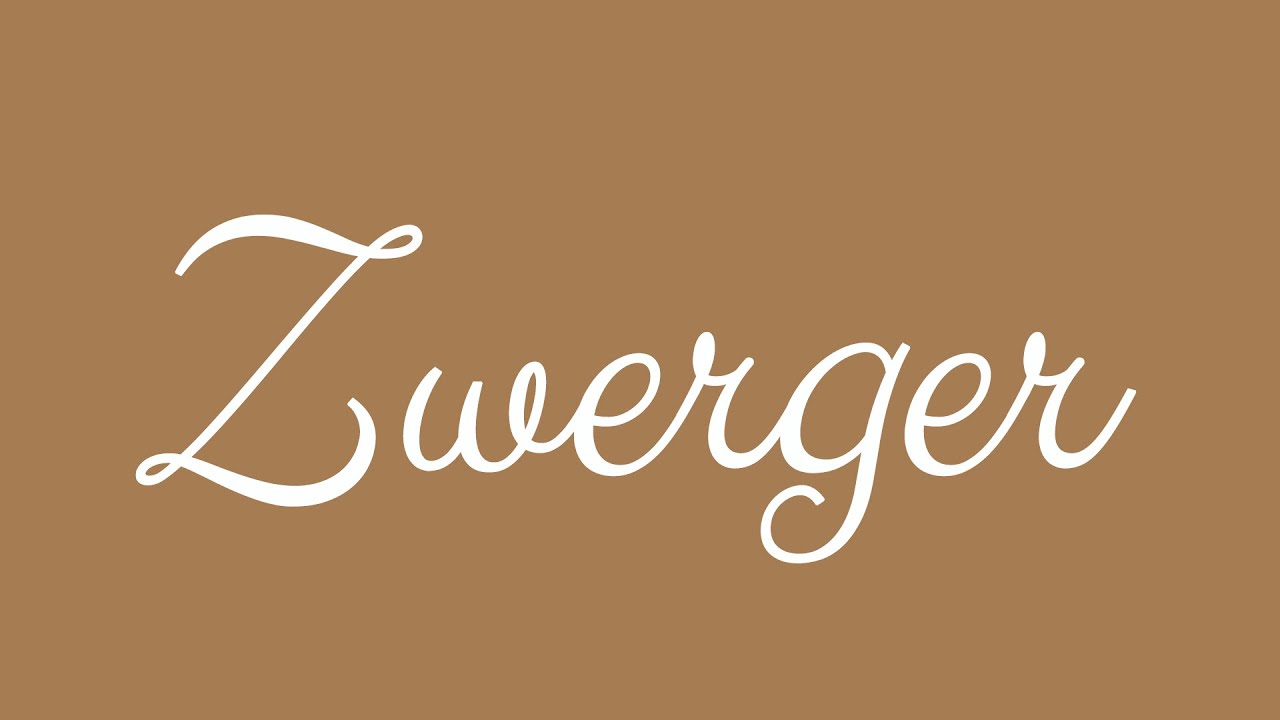 Learn how to Sign the Name Zwerger Stylishly in Cursive Writing
