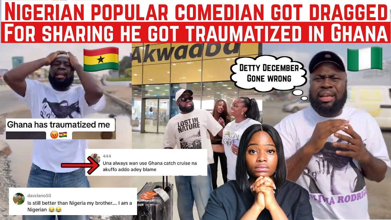 NIGERIAN FAMOUS COMEDIAN SHARES WHAT TR@UMATIZED HIM THE MOST IN GHANA & GOT SCHOOLED