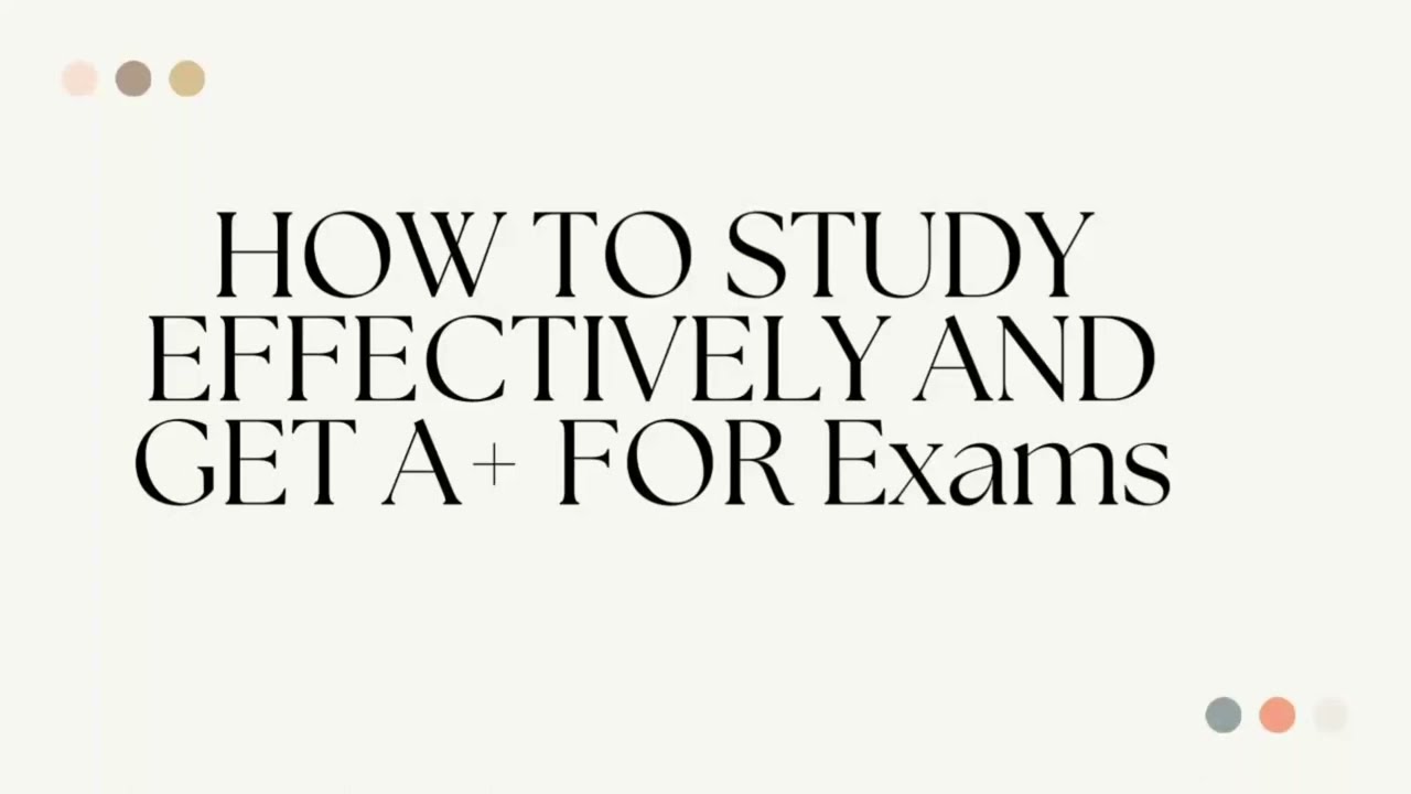 Exam preparation strategies for getting A grades