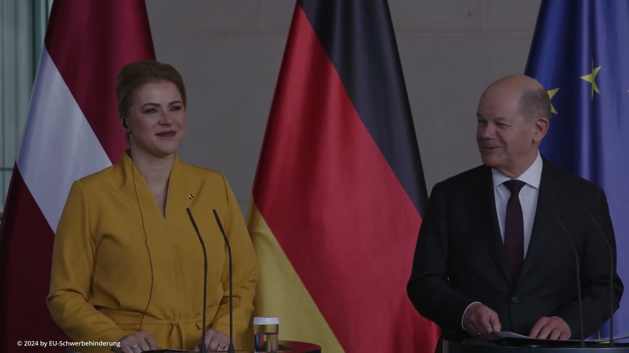 Staatsbesuch Lettland in Berlin bei Olaf Scholz im Kanzleramt