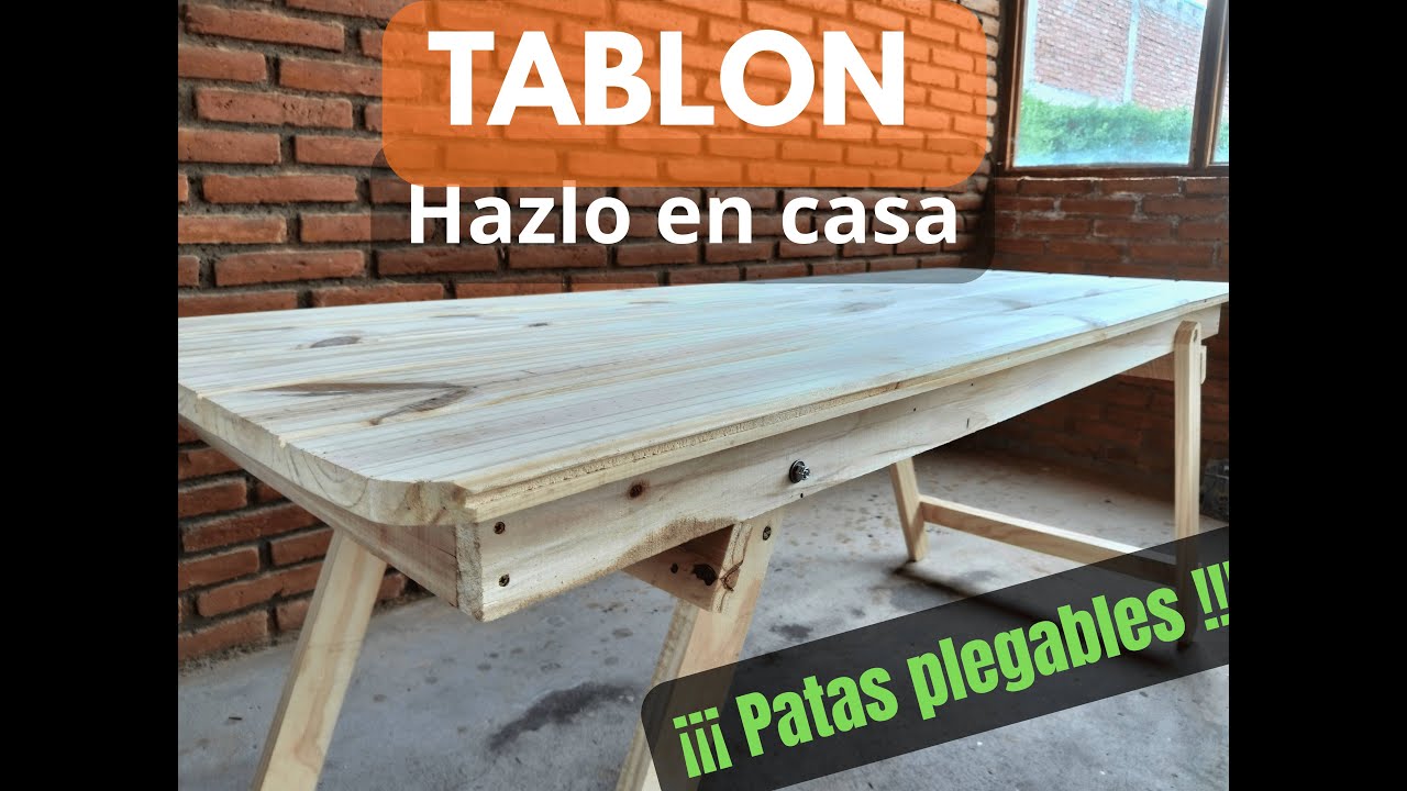 Hazlo tu mismo, tablón en casa con patas plegables - Pocos pasos