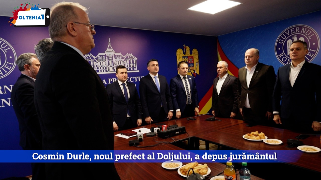 Cosmin Durle, noul prefect al Doljului, a depus jurământul