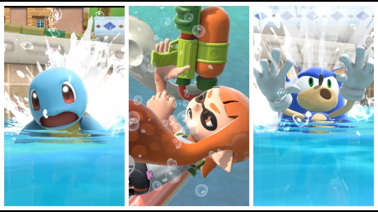 SSBU: Swimming/Drowning Animations (With DLC)
