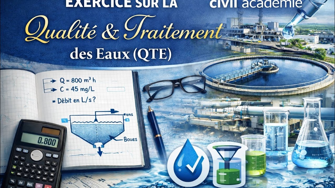 📘 Résolution d’exercice – Qualité et Traitement des Eaux (QTE)