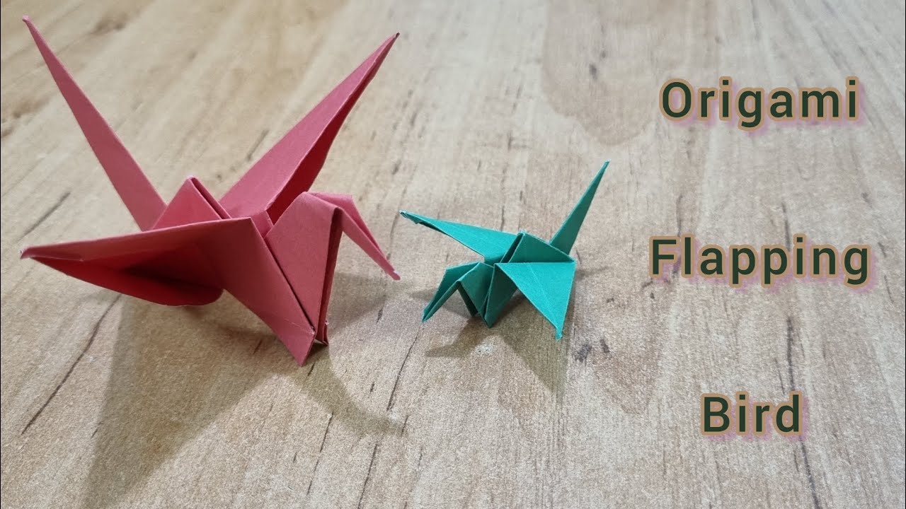 Do you know how to make a bird that flaps its wings with a piece of paper? Complete bird tutorial