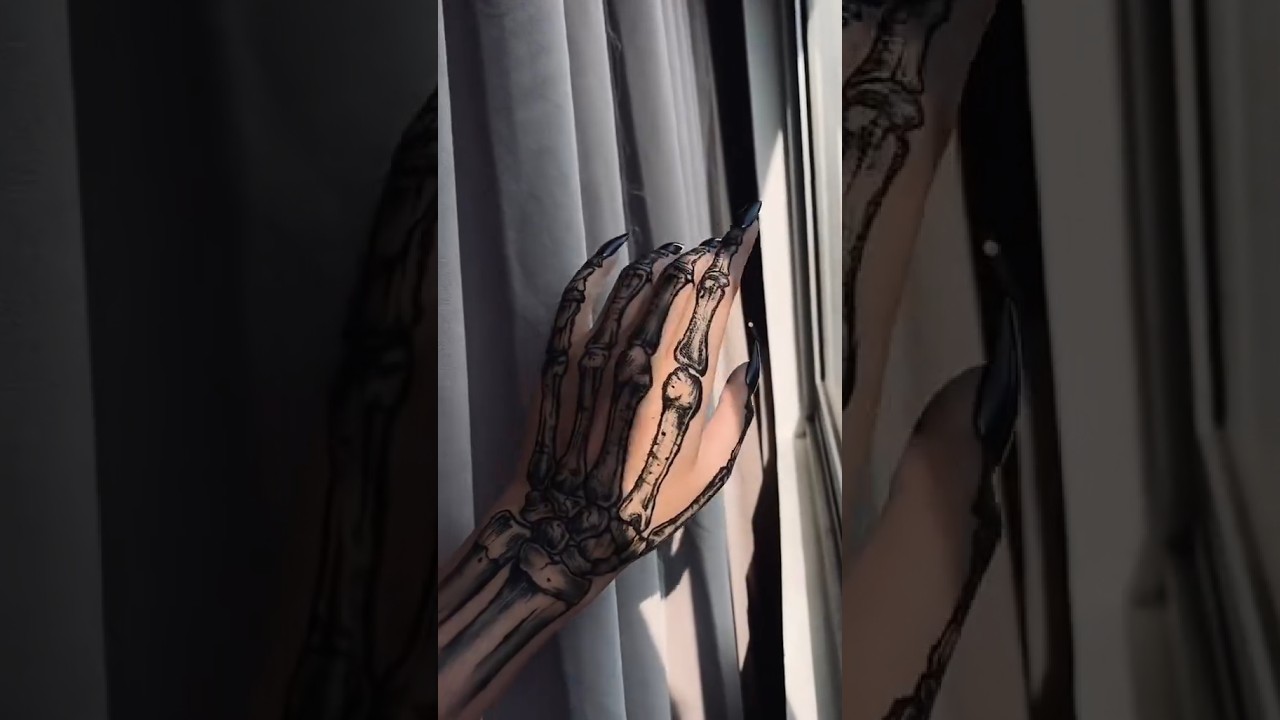 skeleton hand tattoo tutorial #shorts #shortsviral #viral #henna #art