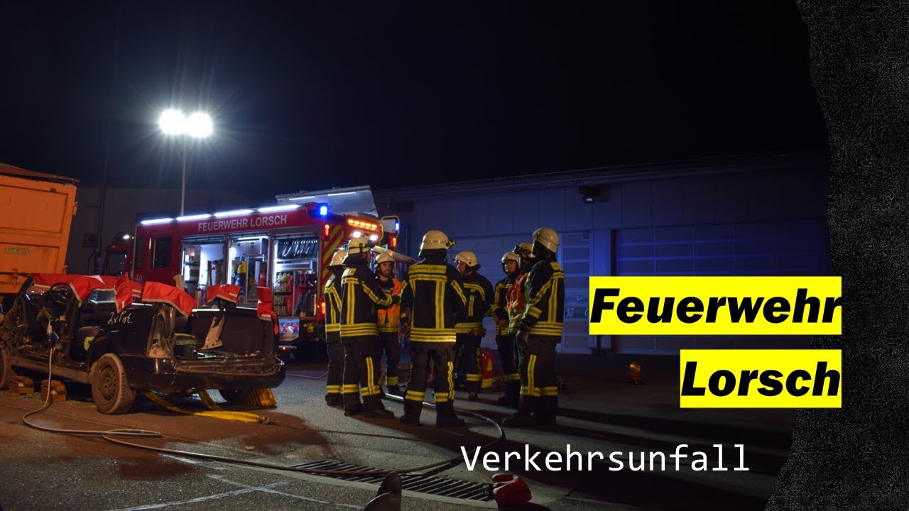 VERKEHRSUNFALL mit 2 eingeklemmten Personen! Übung der |Feuerwehr Lorsch|