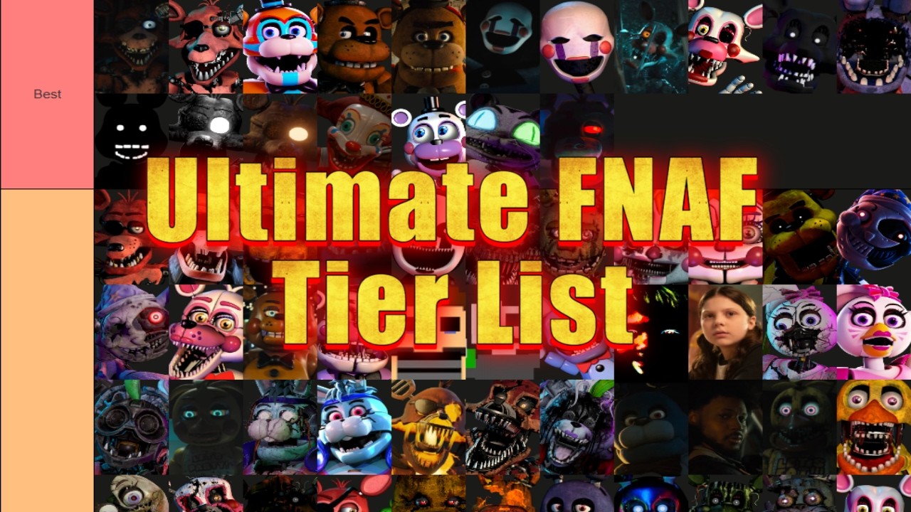 Ranking every FNAF character in my ULTIMATE FNAF TIERLIST
