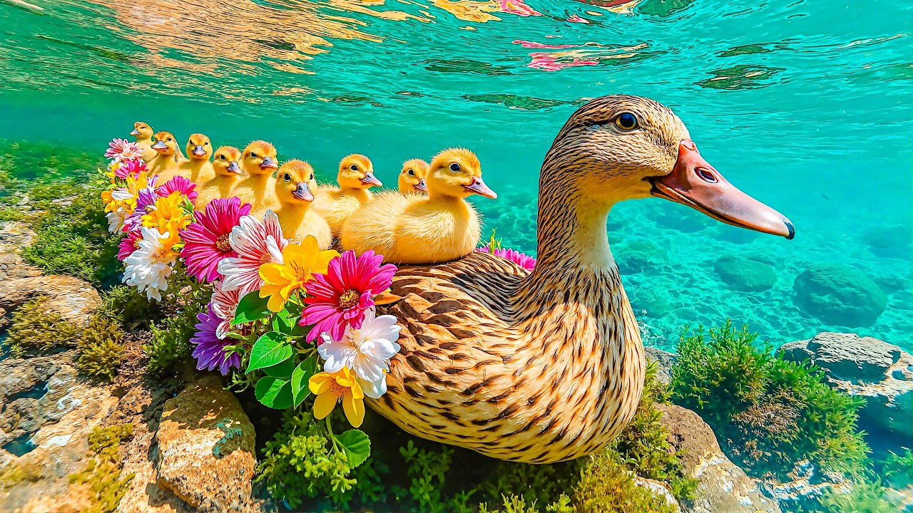 Посмотрите это, если вас охватывает тревога 🍃 Спокойный момент, наблюдая за утками, чтобы успокои...