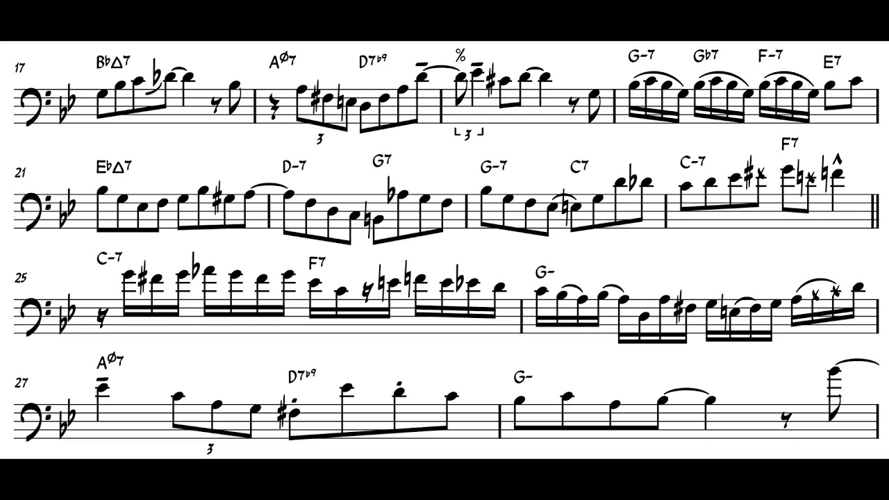 I Didn't Know What Time It Was - Rodney Whitaker Bass Solo Transcription