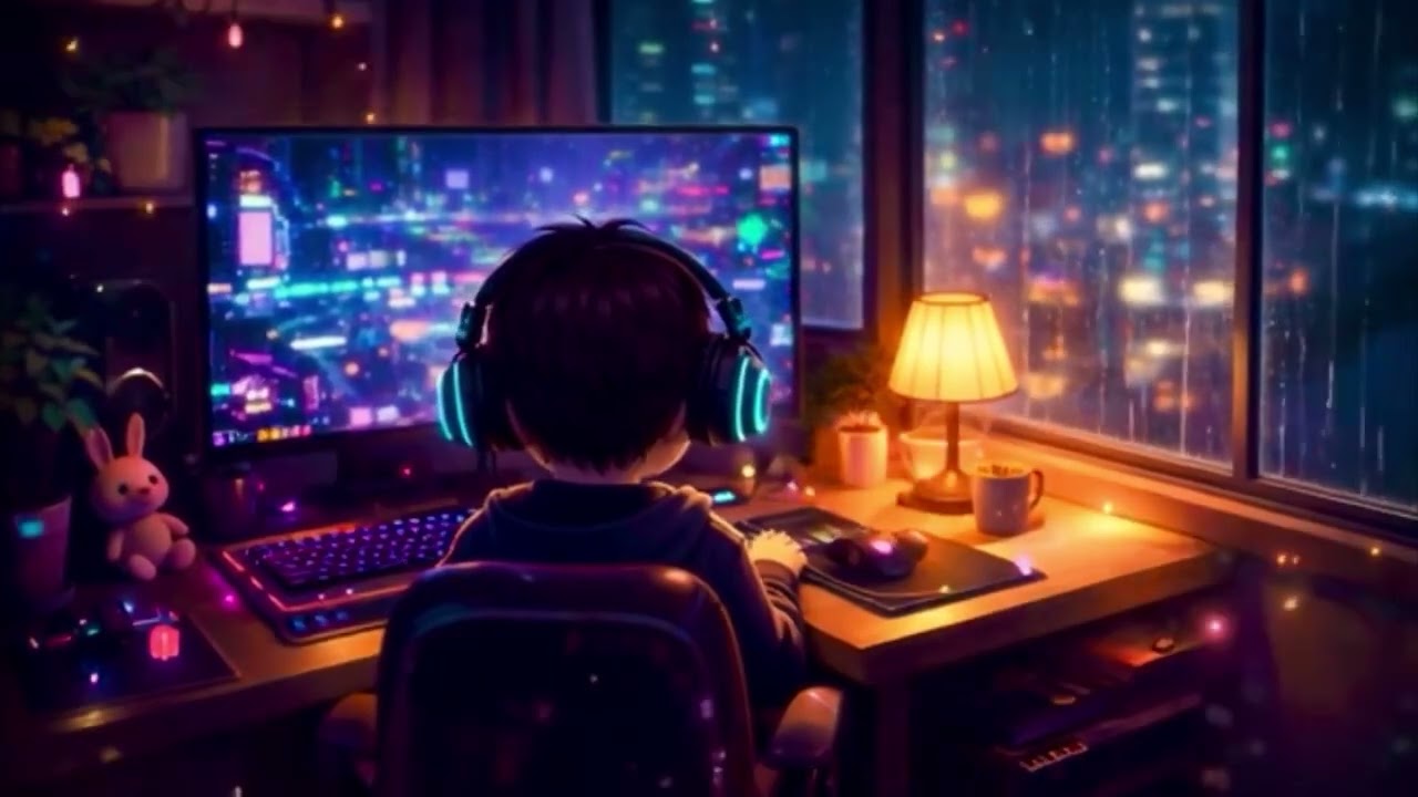 Cozy Cyberpunk Night – Lofi Study Beats to Relax & Focus