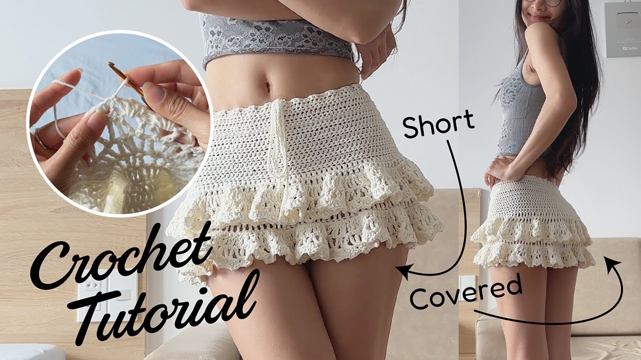 Crochet Layered Ruffle Skirt - Made-to-Measure Tutorial