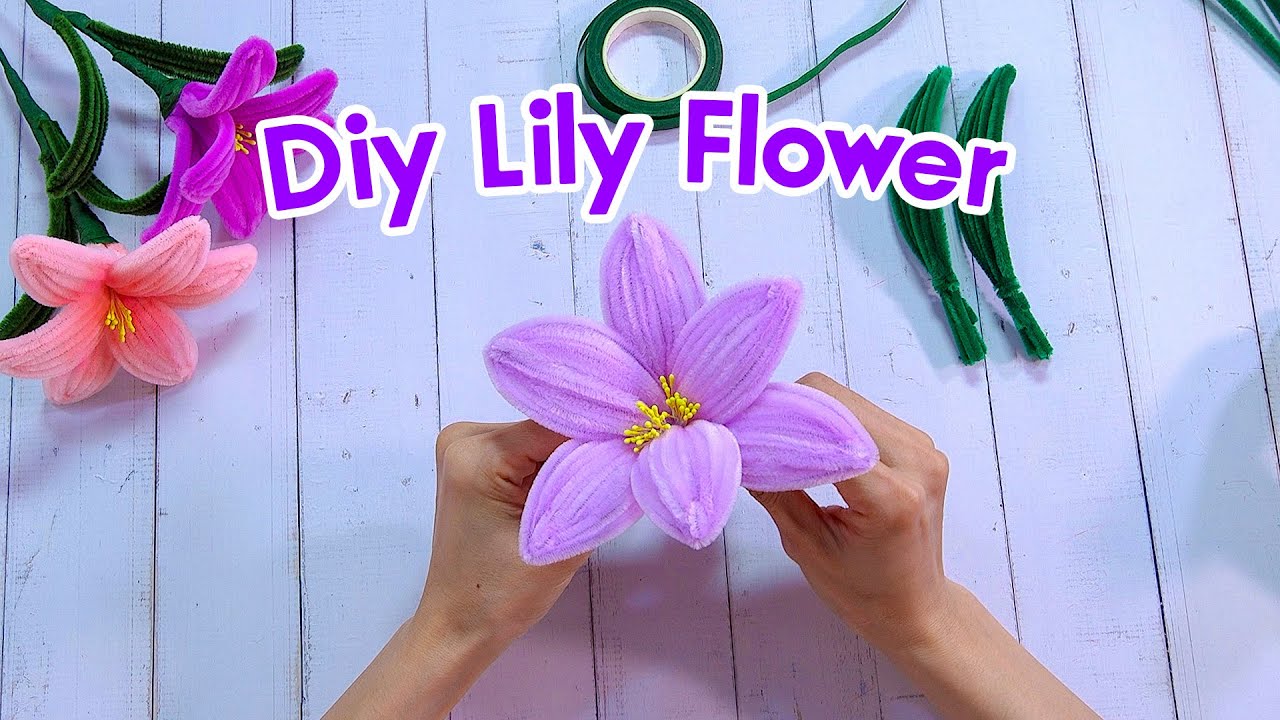 DIY Craft Ideas | How to make beautiful and simple lily flowers from Pipe cleaner | Art & Craft