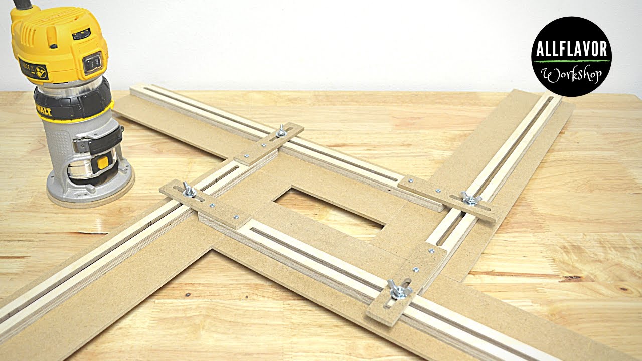Make an Ajdustable Router Jig for Squares | Adjustable Router Template Guide