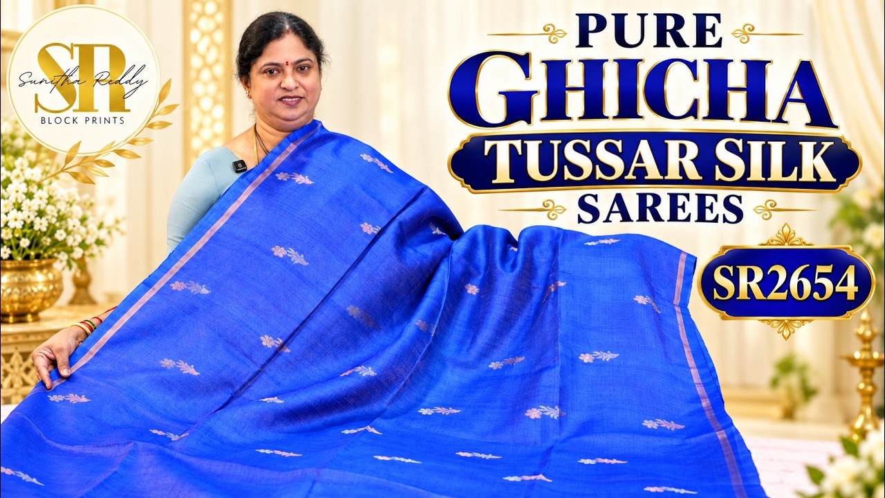 Pure Ghicha Tussar Silk Sarees | Elegant Traditional Silk Saree Collection | Jejis Vlogs