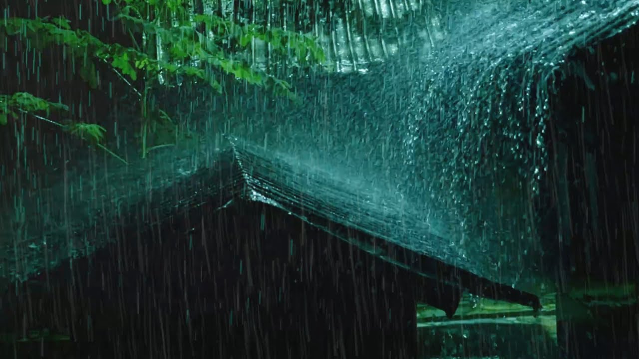 Cozy Rain on Metal Roof | Heavy Rain & Thunder on Tin Roof for Deep Sleep and Stress Relief