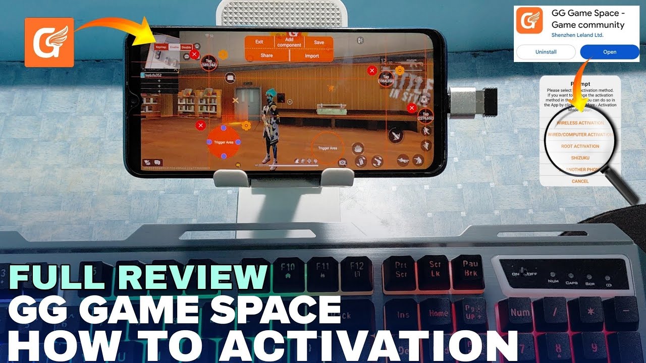 GG Game Space App Test In Free Fire GG Game Space Easy Activation Test Macro GG