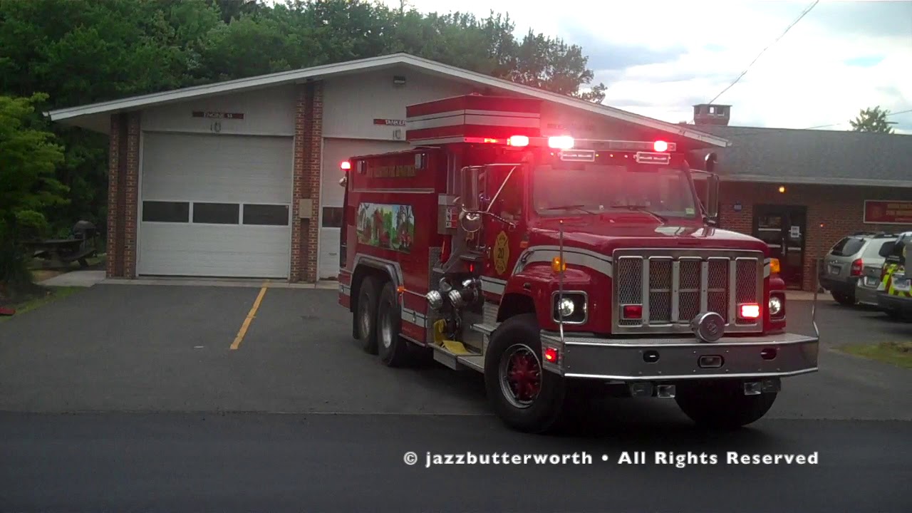 MAD RARE Avon Volunteer Fire Department Tanker 20, Truck 19 & Truck 18 Responding To A Working Fire!