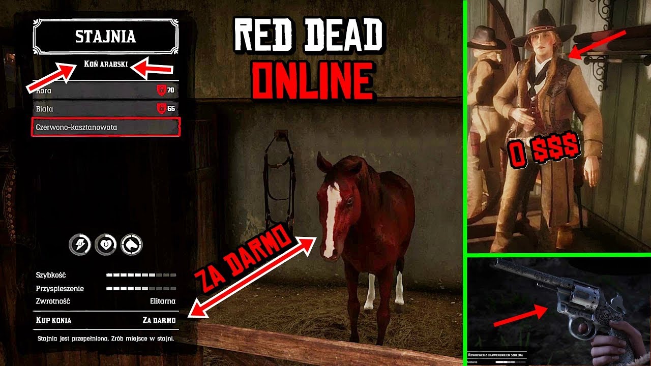 RED DEAD ONLINE 🐴 DARMOWY ARAB, REWOLWER I INNE PORADY NA POCZĄTEK
