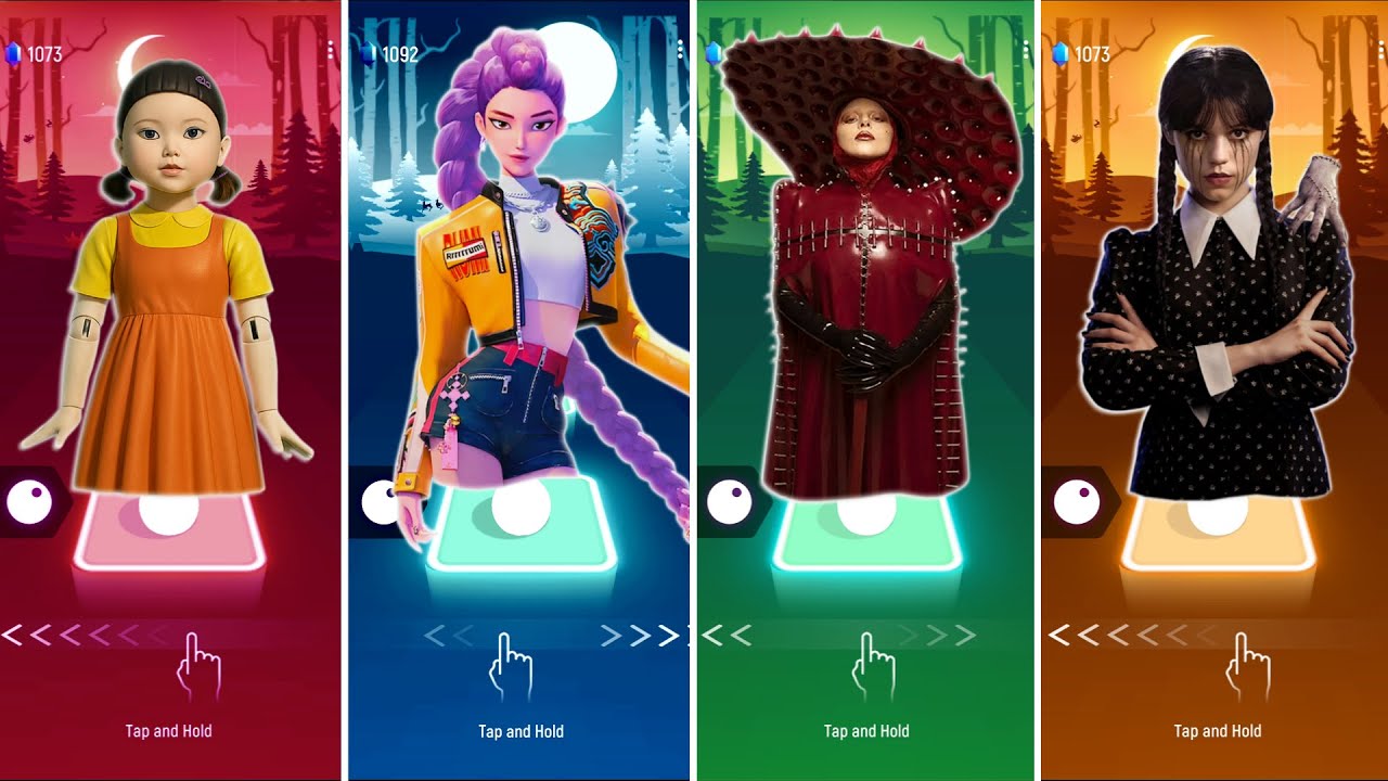 Wednesday Adams vs Rumi KPop Demon Hunters vs Lady Gaga vs Squid Game