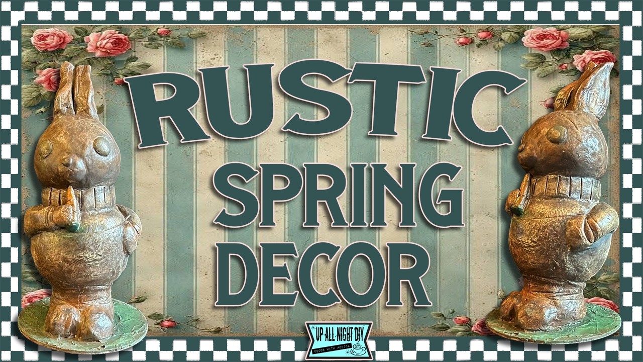 RUSTIC Spring Vintage Bunny