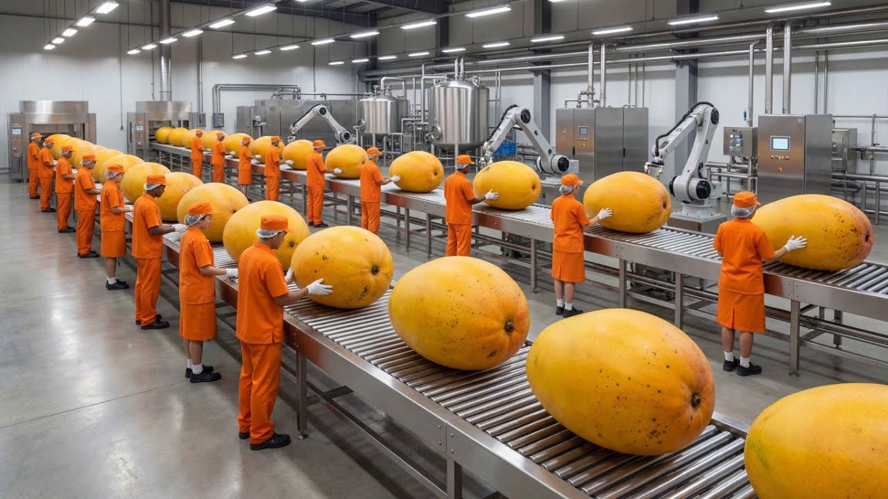 Inside Modern Mango Factory | From Mango Fields to Juice Packaging (Full Process)
