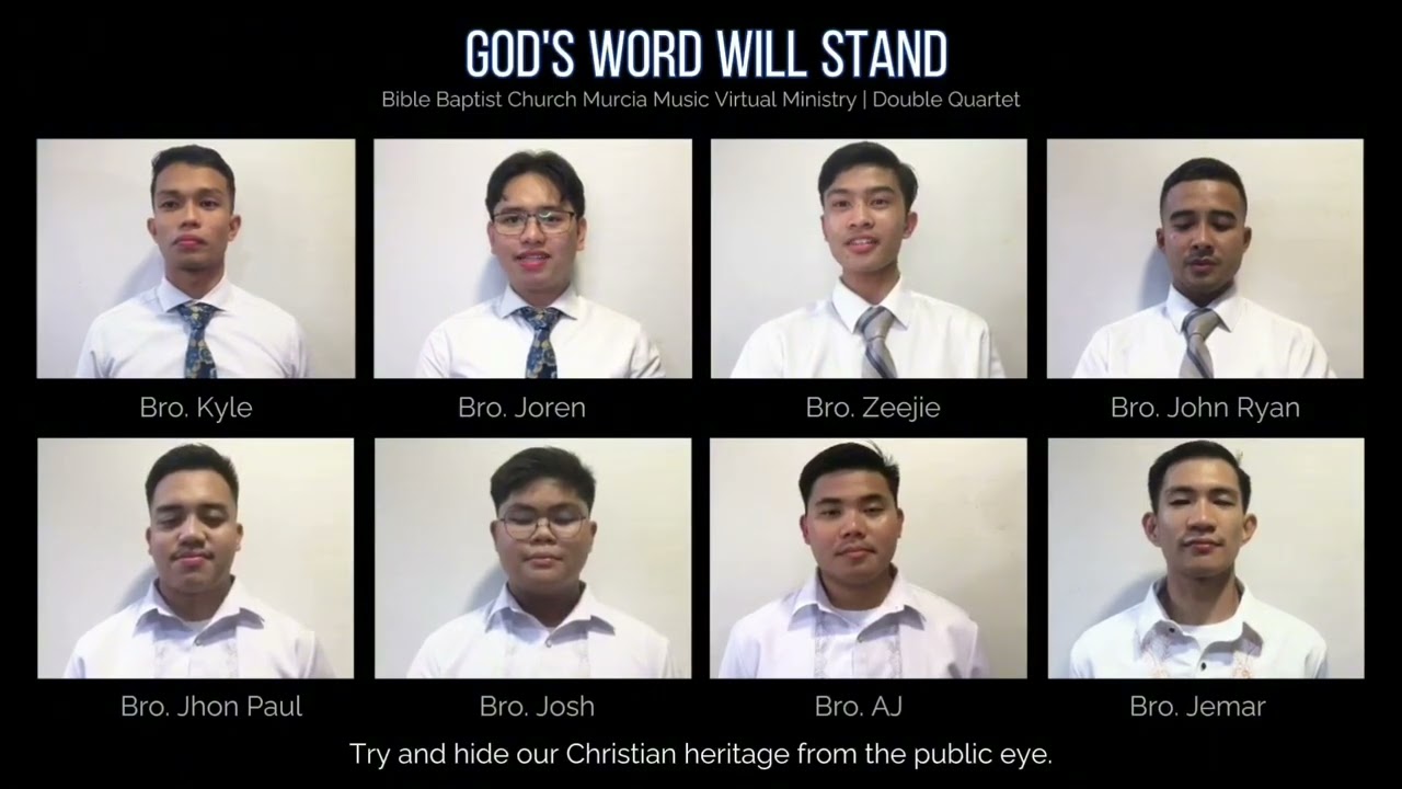 God's Word Will Stand | Bible Baptist Church Murcia | Double Quartet