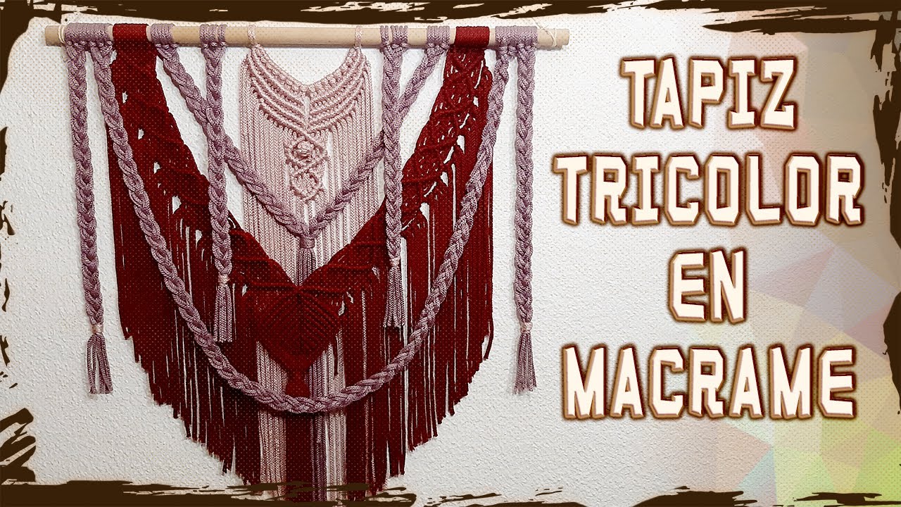 Tapiz de Macramé Tricolor