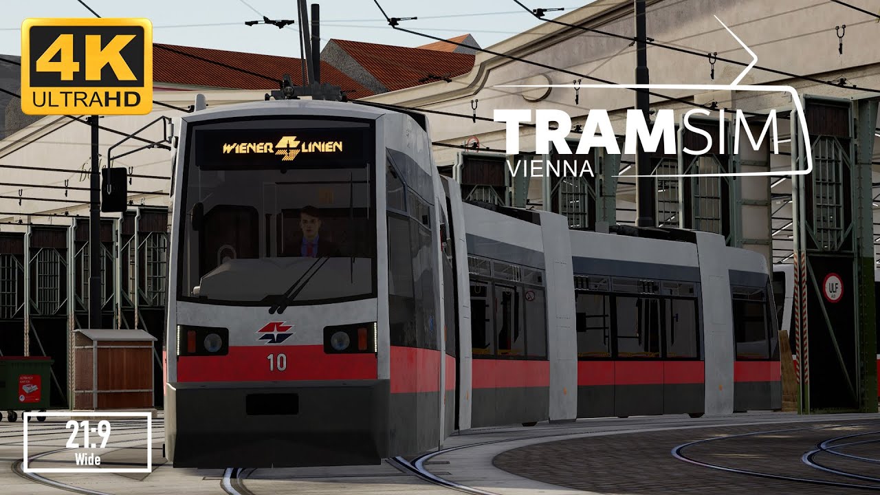 TramSim Vienna - ULF Type A - Scenario: Start of shift - Route 1 - Depot To Prater Hauptallee
