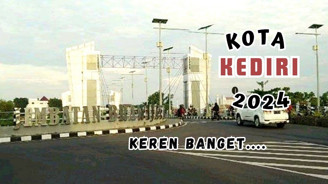 Menyusuri Kota KEDIRI MELEWATI TAMAN SEKARTAJI DAN JEMBATAN BRAWIJAWA || KOTA ASRI #motovlog