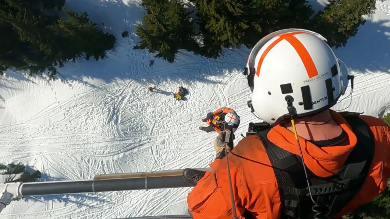 04 -18-2025 Stevens Pass Injured Snowmobile Rider Rescue