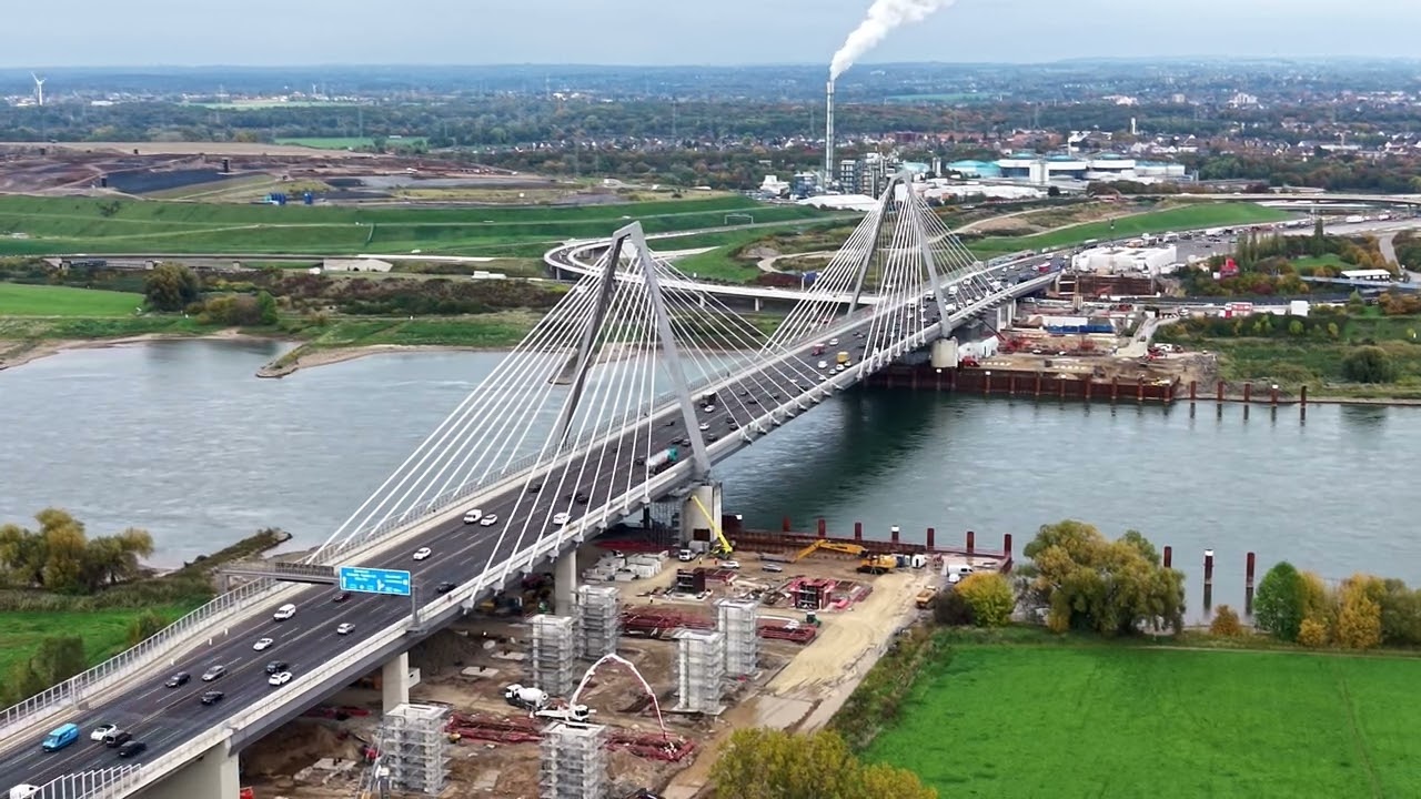 Leverkusener Brücke A1: Mega-Baustelle in Köln aus der Luft | 4K DJI Mini 5 Pro